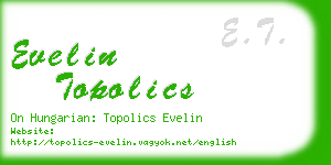 evelin topolics business card